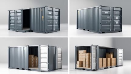 6M XL FLAT PACK CONTAINER STORE – GALVANIZED